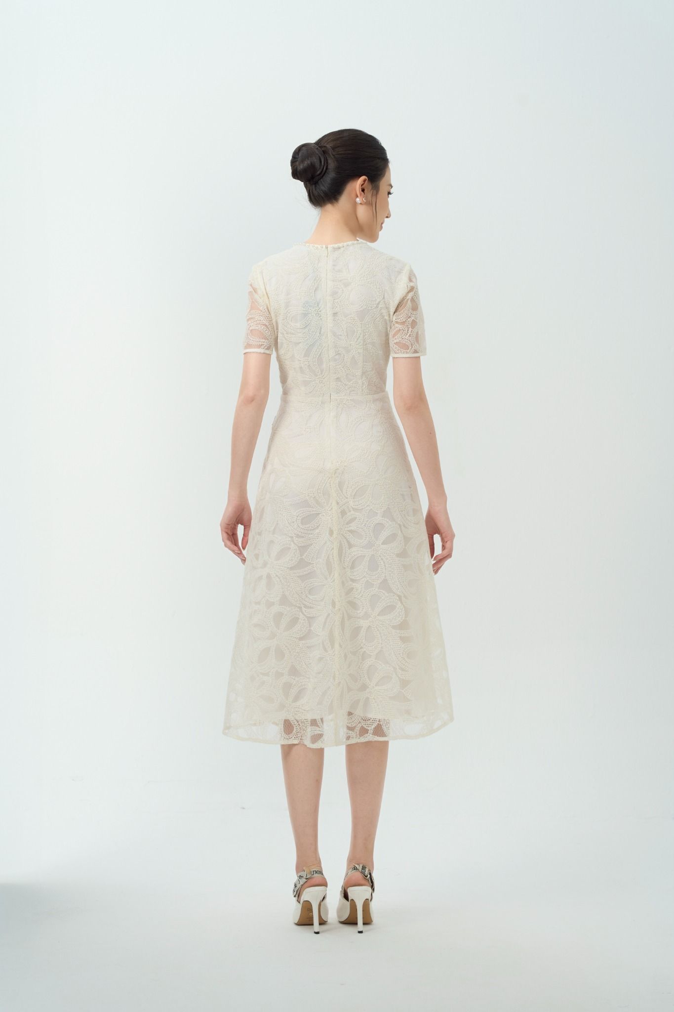 ĐẦM REN CỔ NGỌC D42712