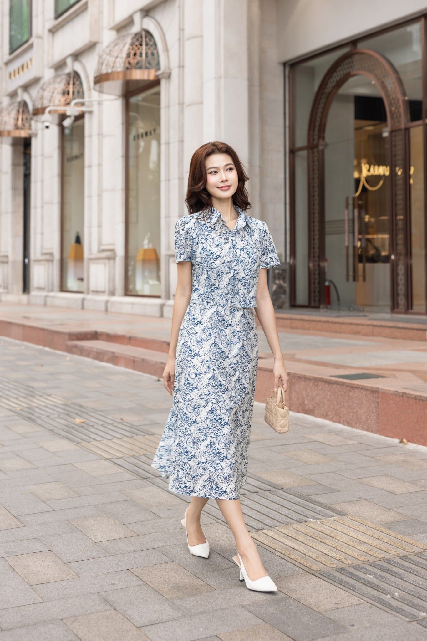 ĐẦM LIỀN HOẠ TIẾT D64022