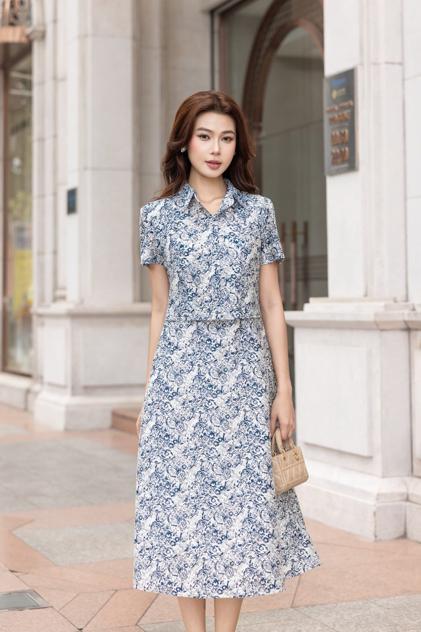 ĐẦM LIỀN HOẠ TIẾT D64022