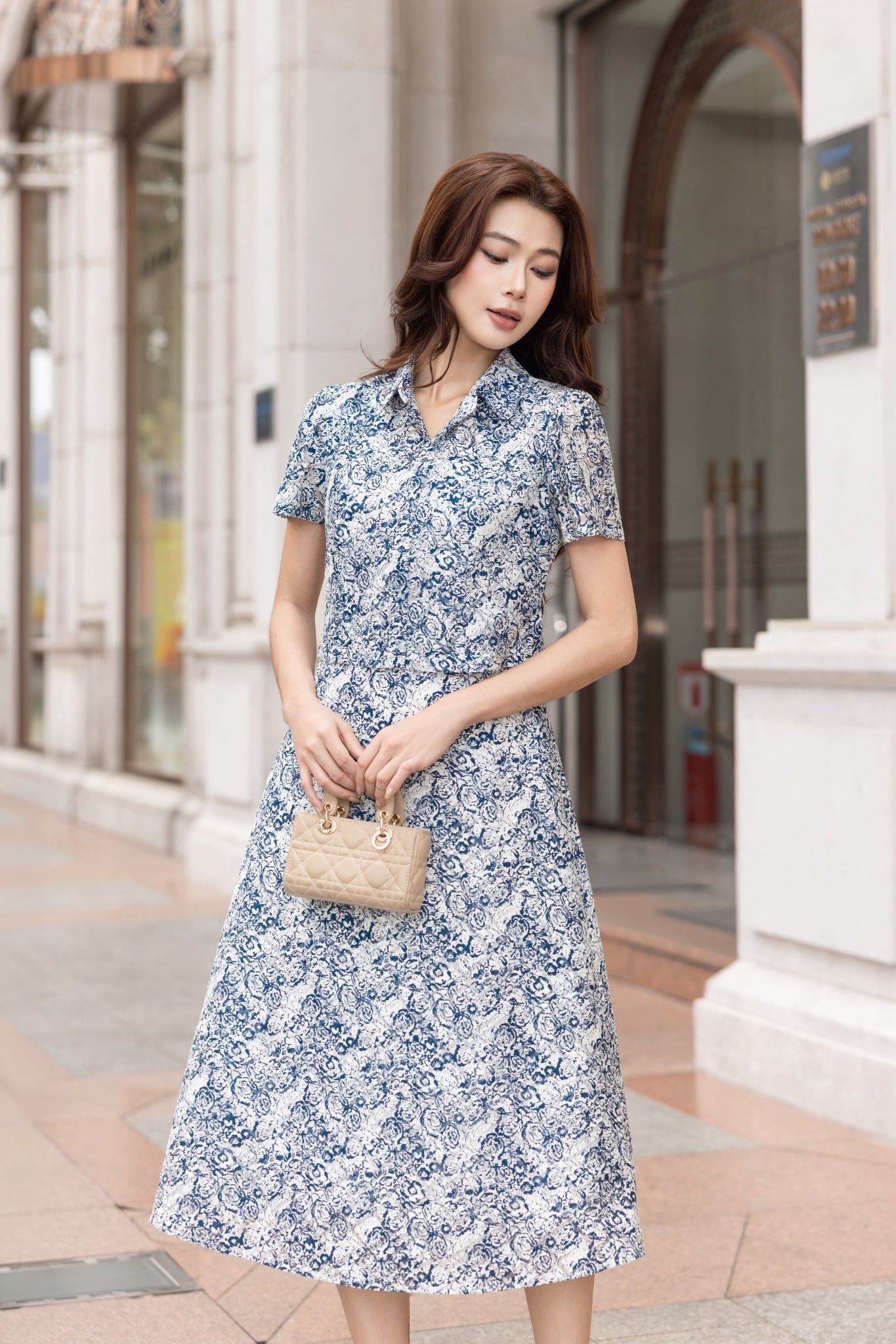 ĐẦM LIỀN HOẠ TIẾT D64022