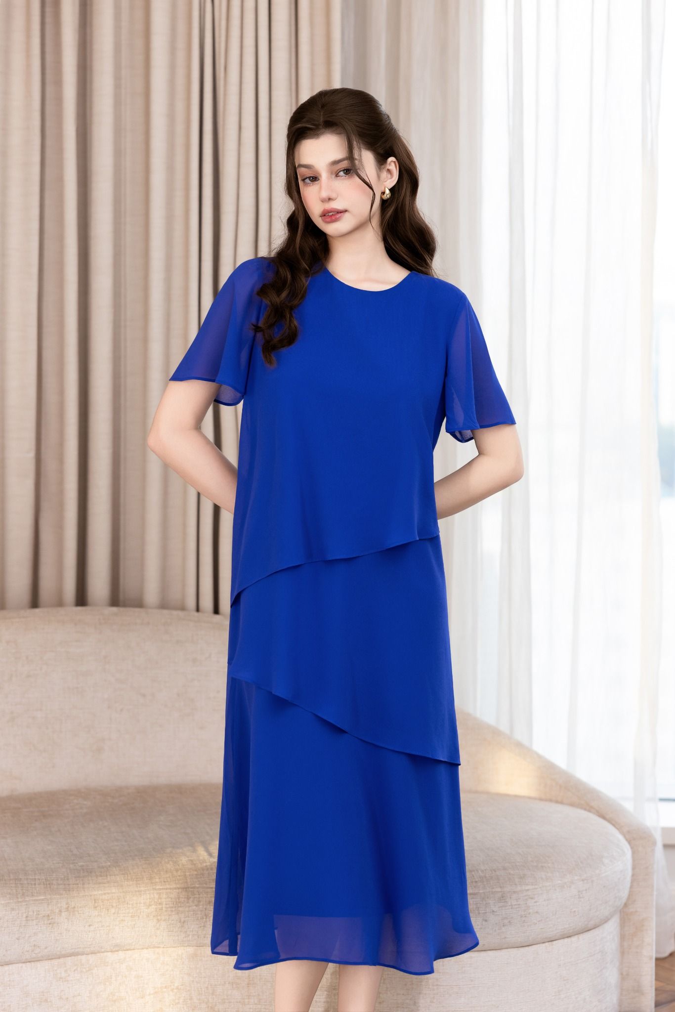 ĐẦM VOAN SUÔNG D64032