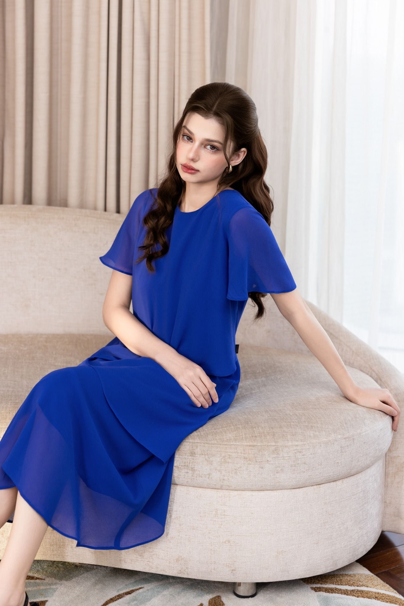 ĐẦM VOAN SUÔNG D64032