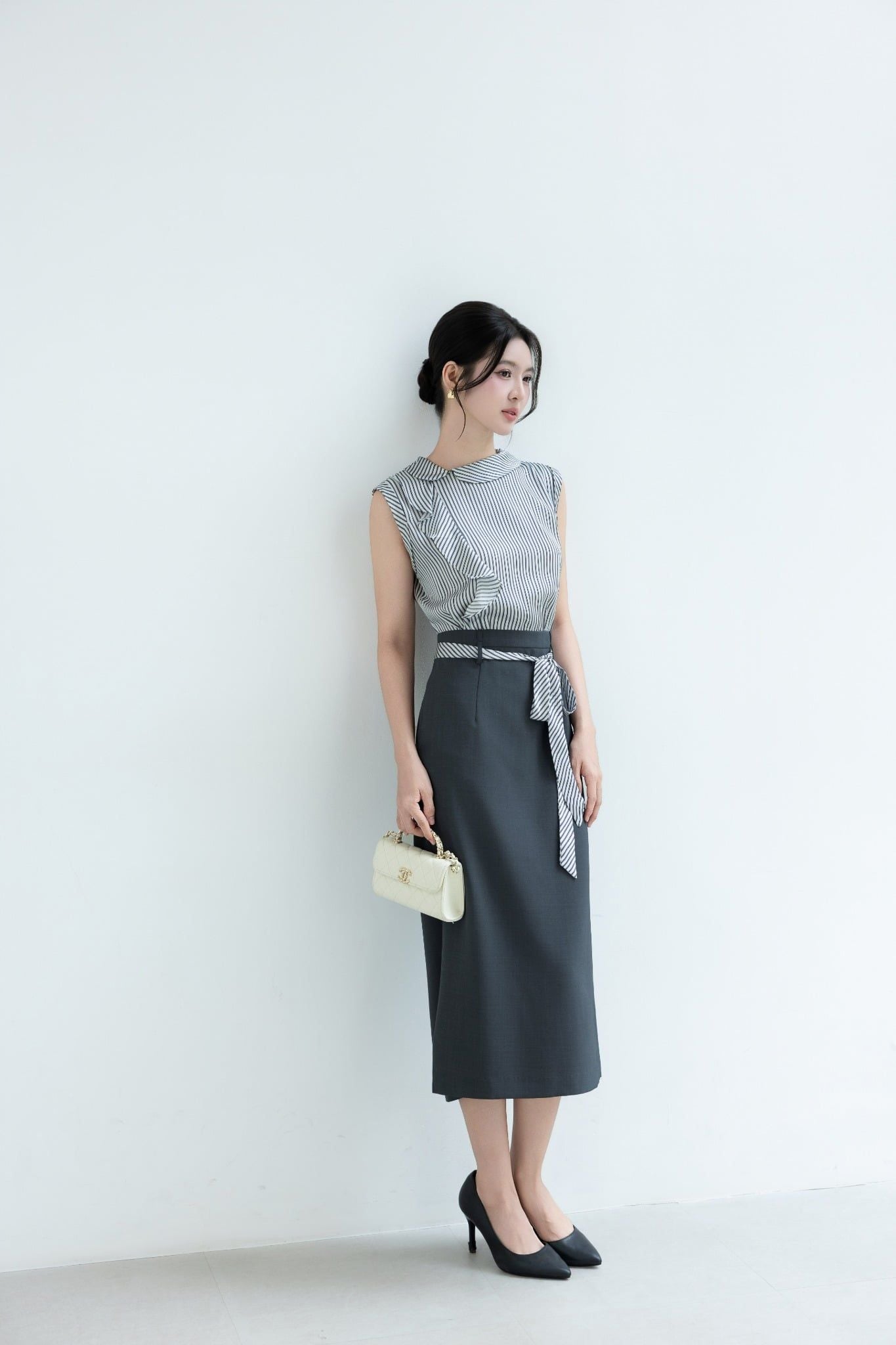 ĐẦM LIỀN PHỐI HOẠ TIẾT D64132