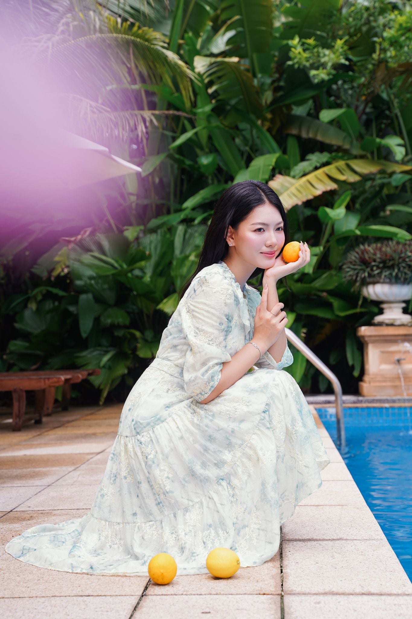 ĐẦM HỌA TIẾT CỔ BÈO D64222