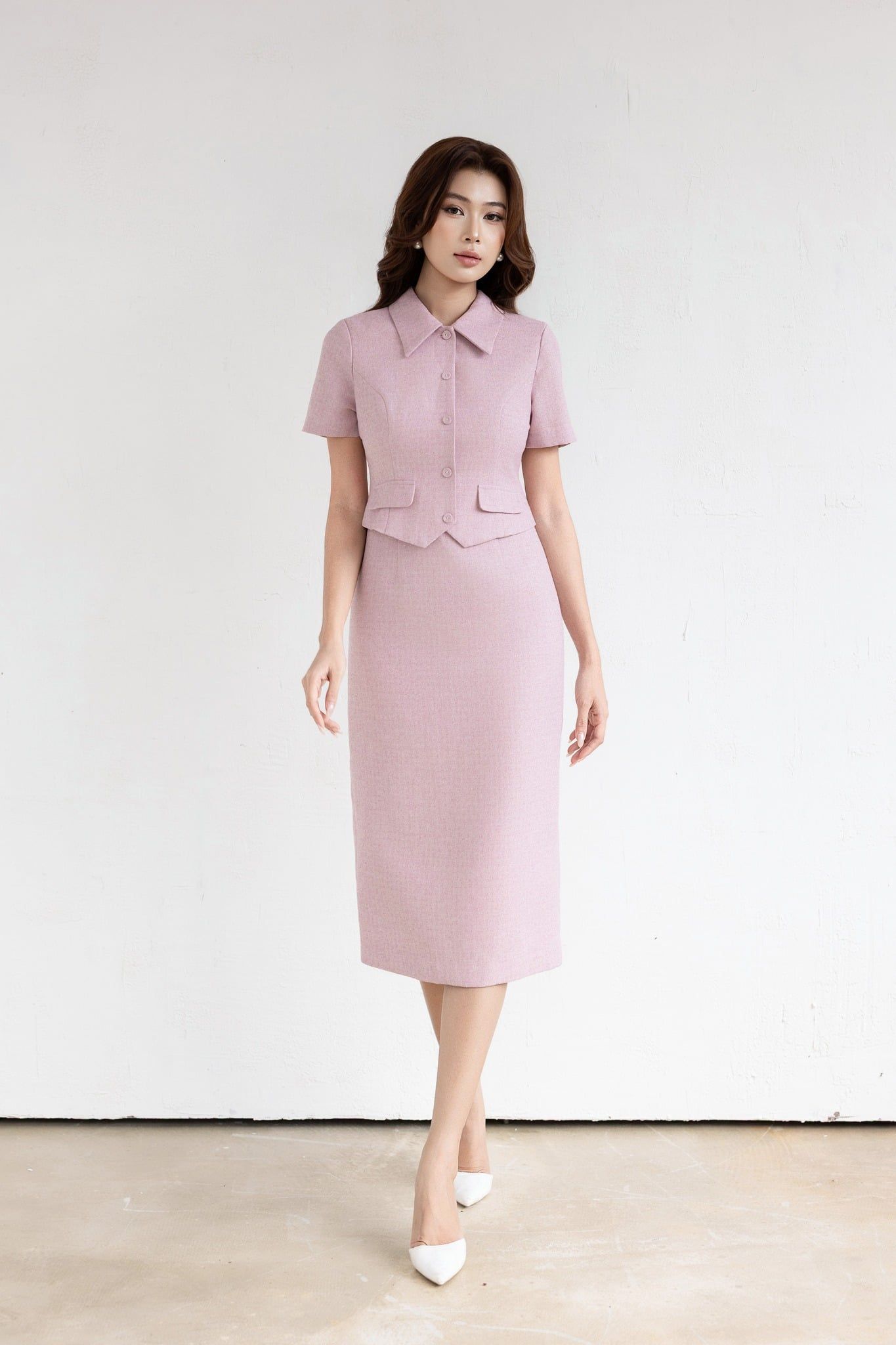 ĐẦM LIỀN CỔ BẺ D08392