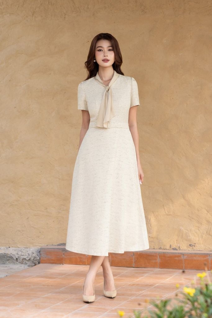 ĐẦM DẠ TWEED DÁNG A D09102