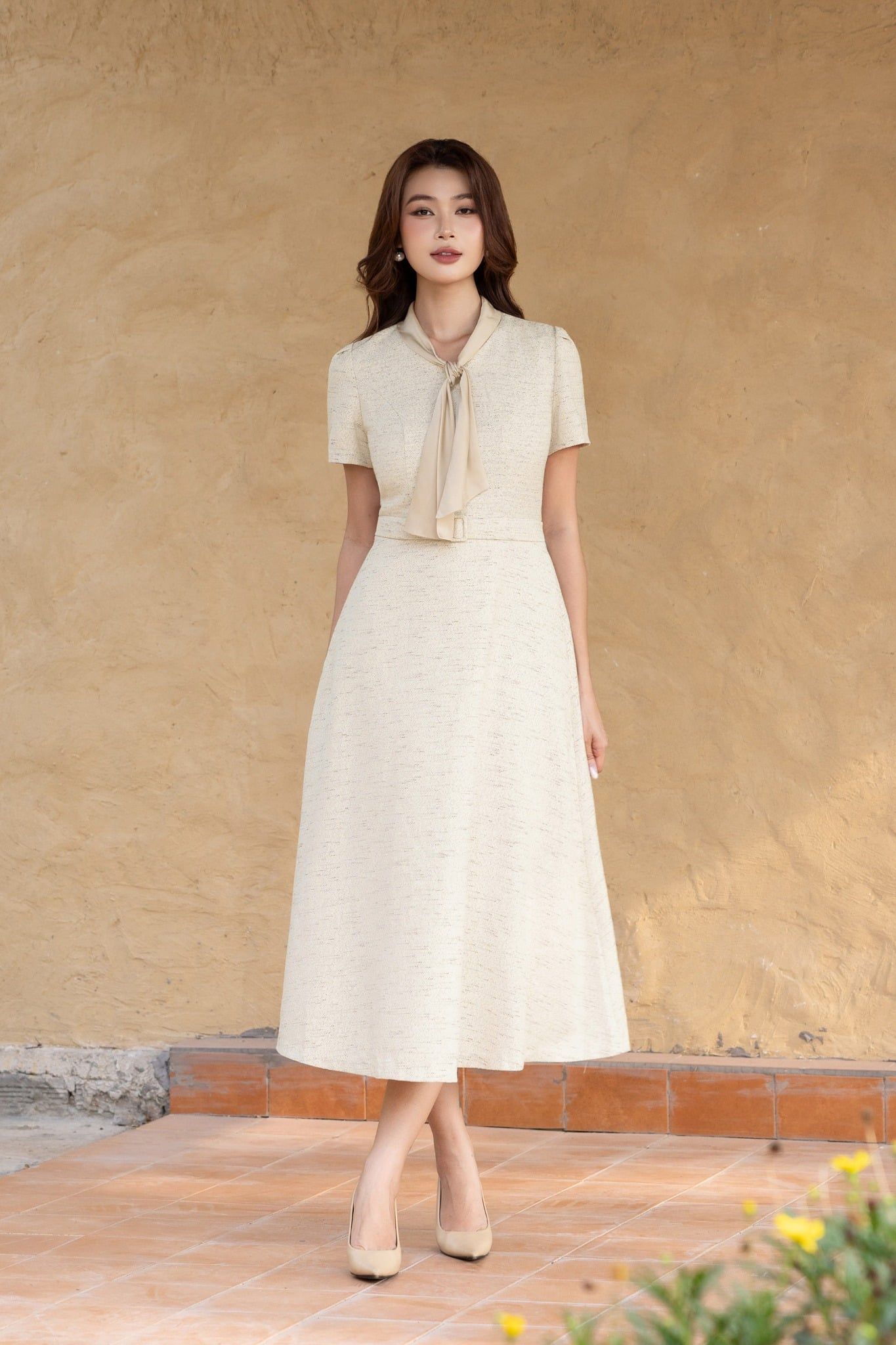 ĐẦM DẠ TWEED DÁNG A D09102