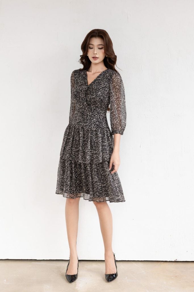 ĐẦM VOAN XẾP TẦNG D08342