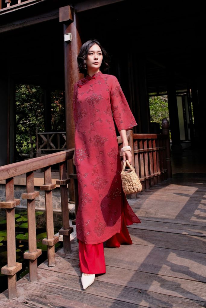 ÁO DÀI ĐÍNH CƯỜM AD04172