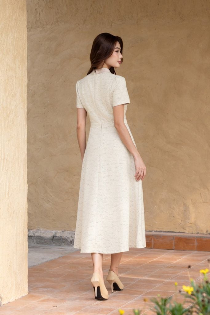  ĐẦM DẠ TWEED DÁNG A D09102 