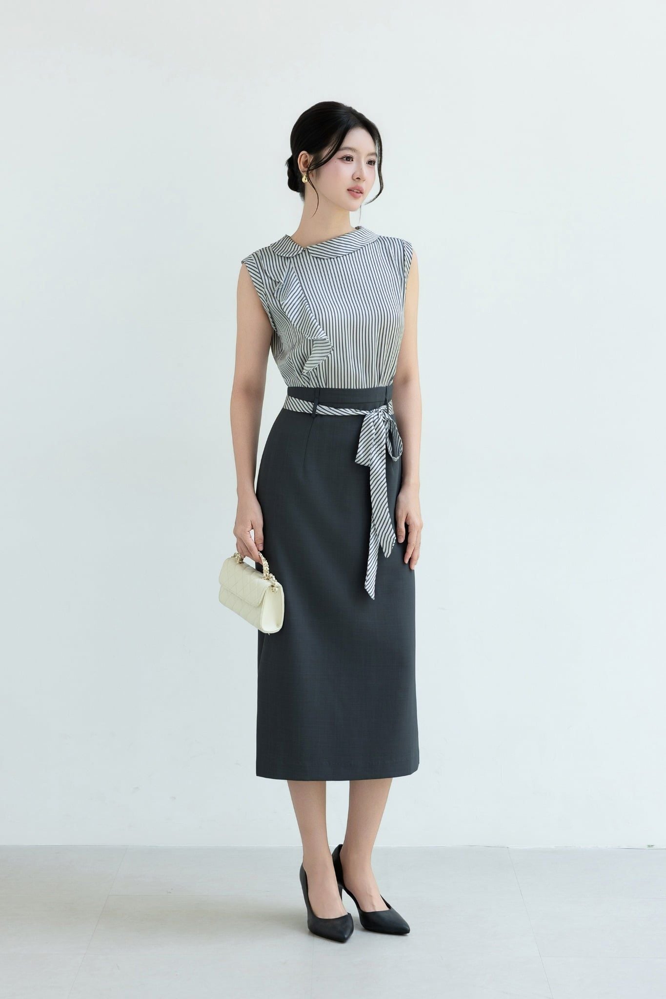 ĐẦM LIỀN PHỐI HOẠ TIẾT D64132