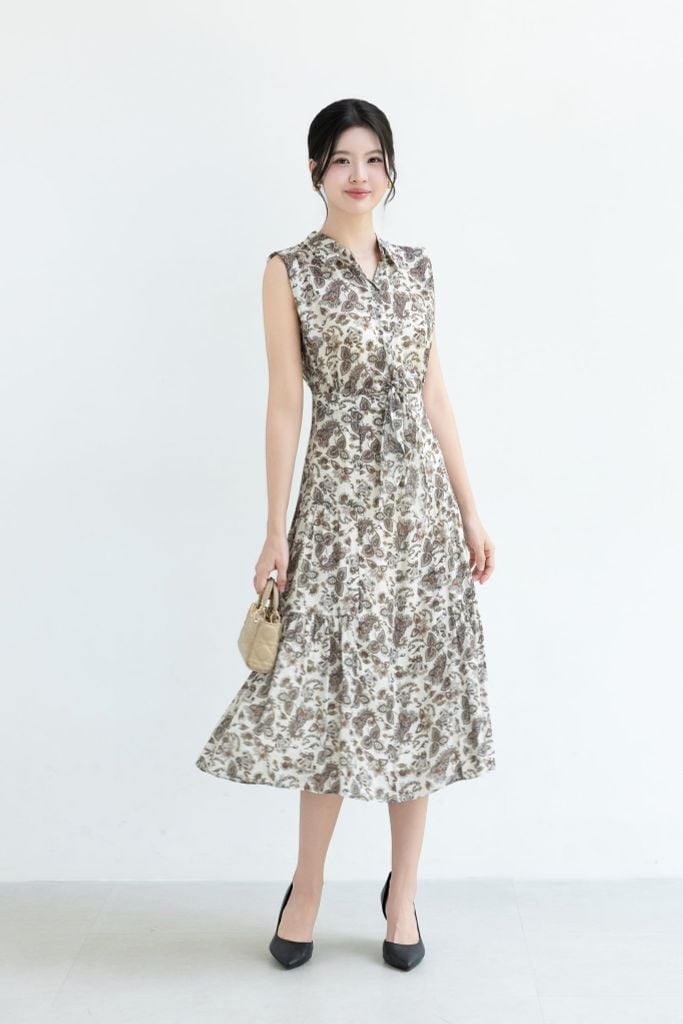 ĐẦM CỔ BẺ HOẠ TIẾT D64102