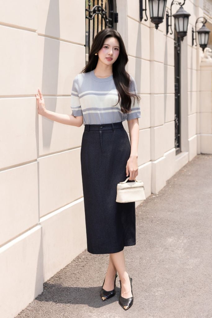 CHÂN VÁY BÚT CHÌ Z09732