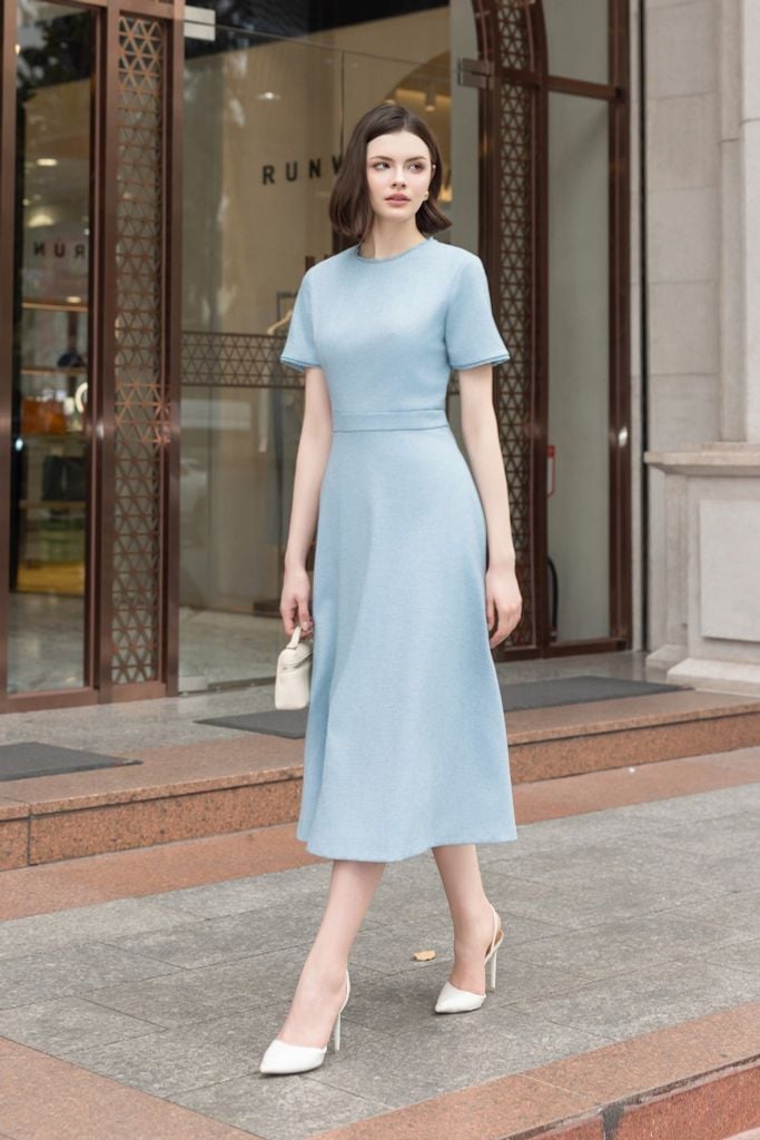  ĐẦM XANH DÁNG A Z09982 