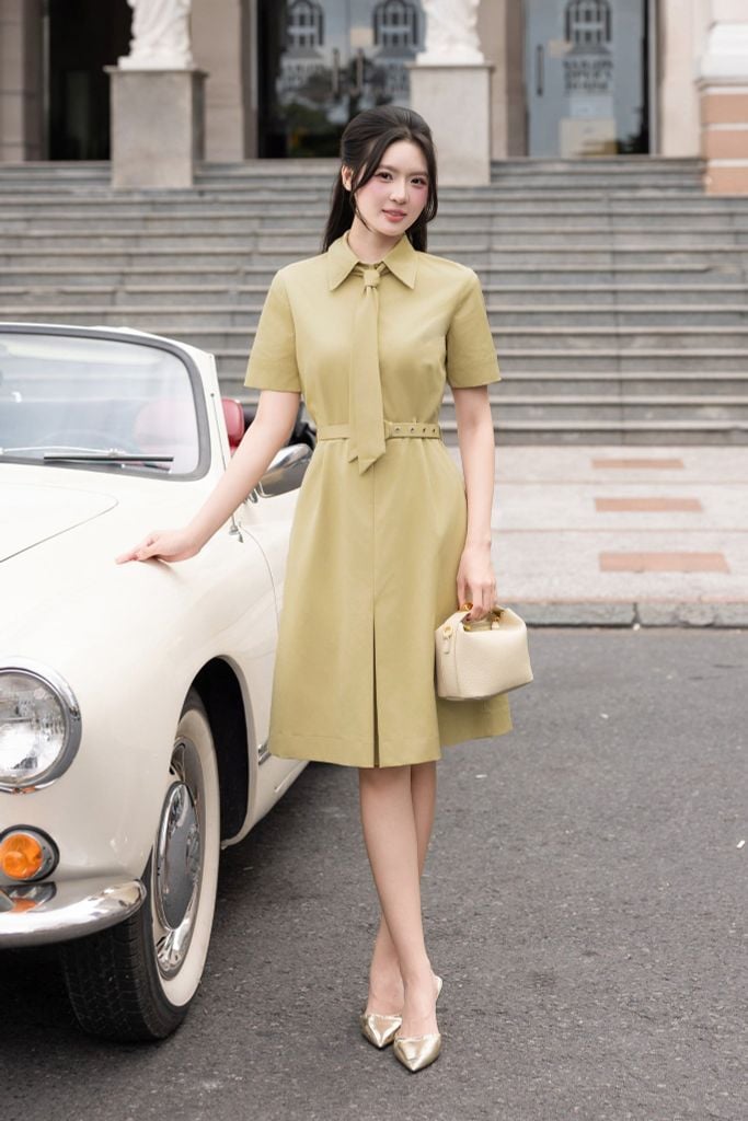 ĐẦM KAKI PHỐI CAVAT D09972