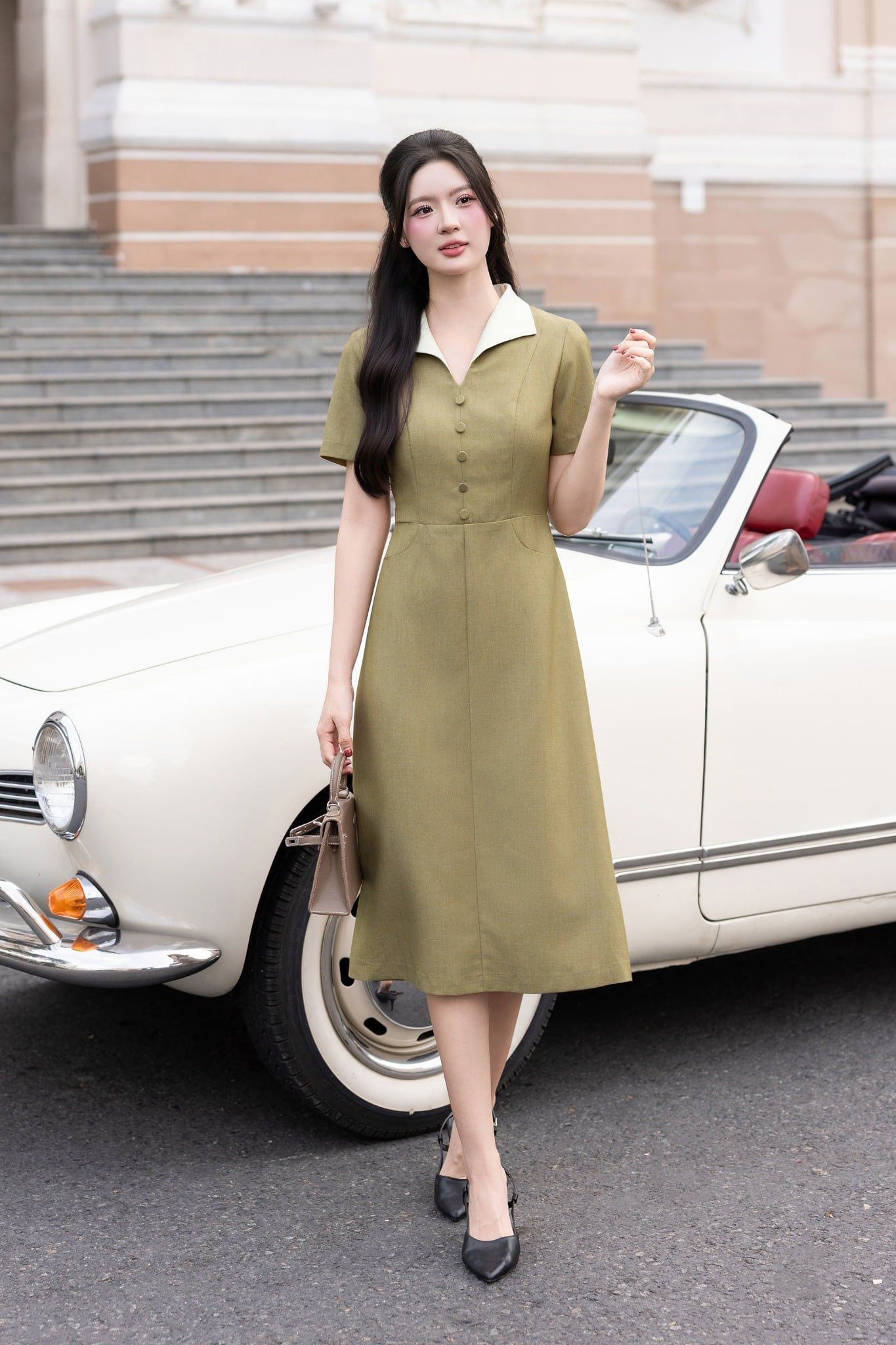 ĐẦM THIẾT KẾ CỔ BẺ D10322