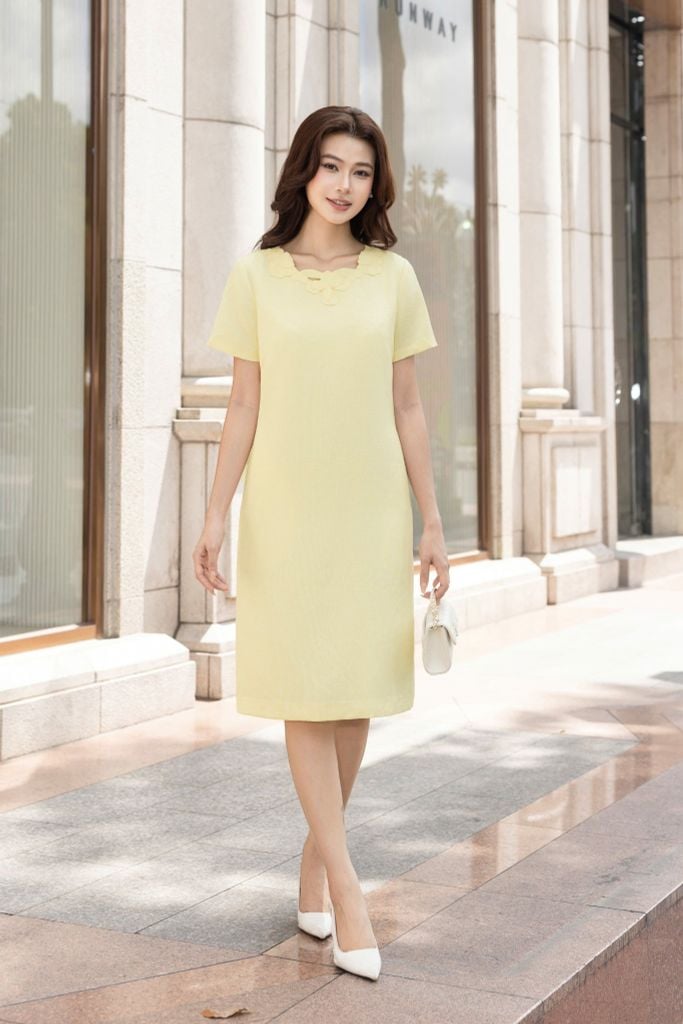 ĐẦM SUÔNG ĐÁP HOA NỔI D10652