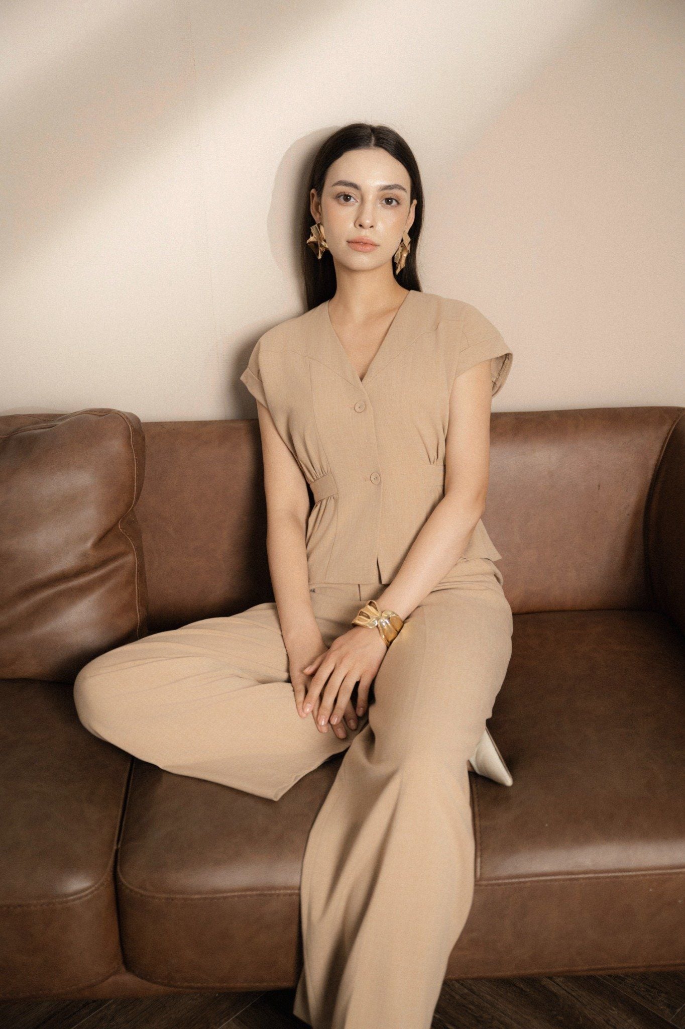 QUẦN SUÔNG NÂU Q01992