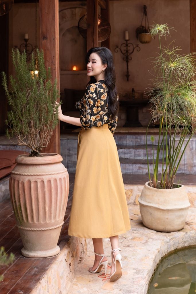  SƠ MI HOA TAY LỠ SM02702 