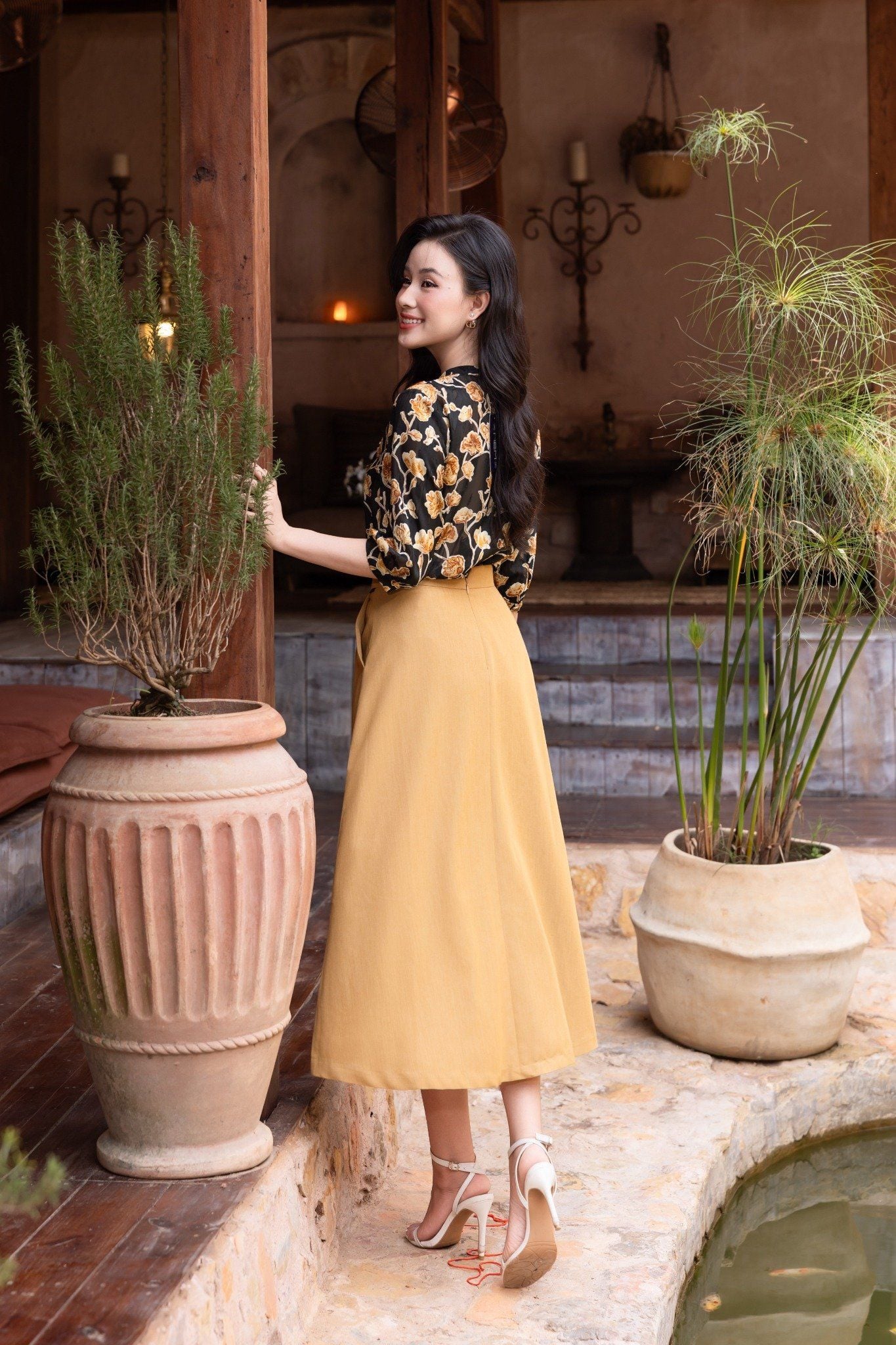 SƠ MI HOA TAY LỠ SM02702