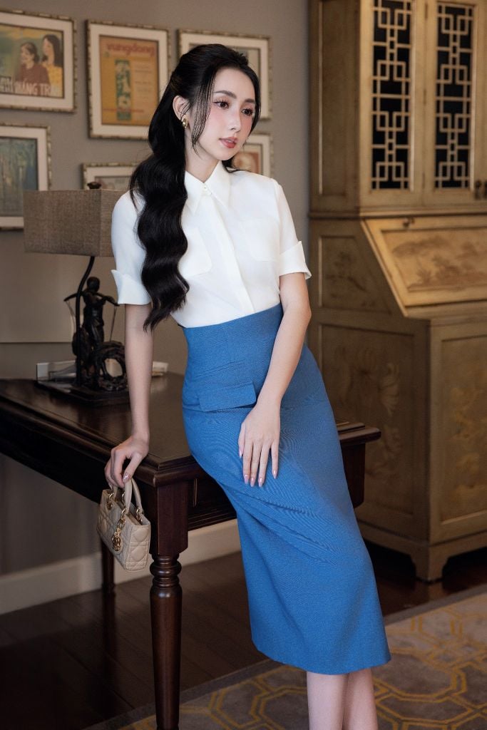 SƠ MI TRẮNG TAY GẬP SM02942