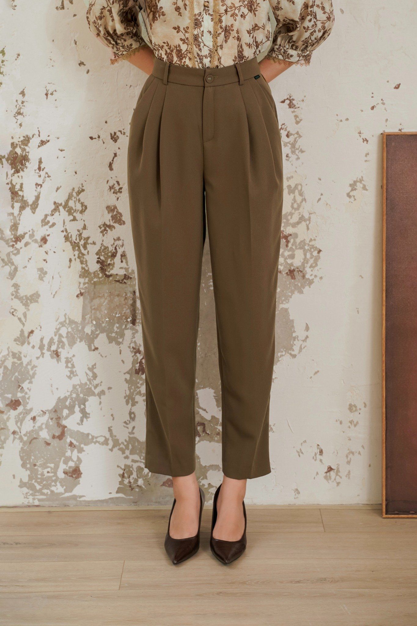 QUẦN BAGGY NÂU Q03452