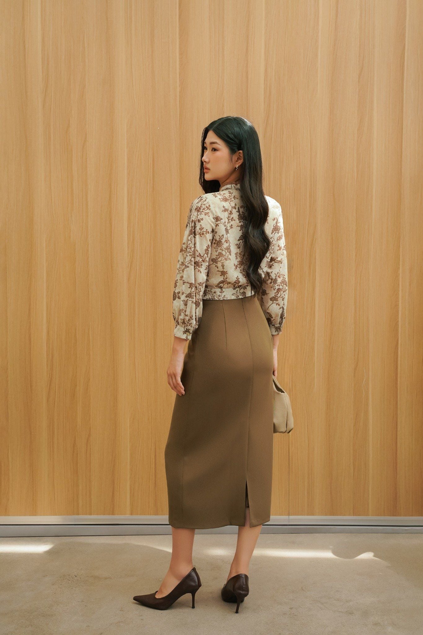 SƠ MI HOA ĐÁP REN CỔ SM03762