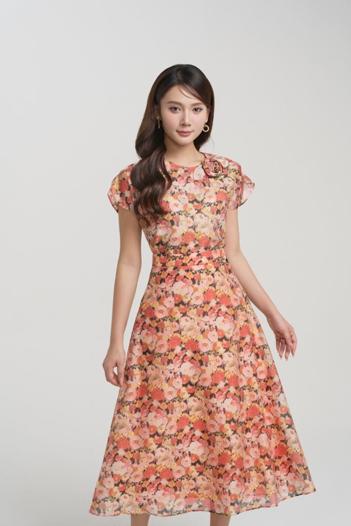  CHÂN VÁY TƠ HOA Z02202 