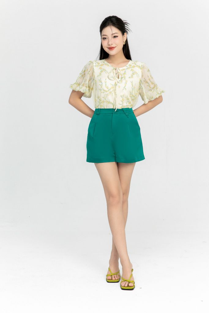  SƠ MI HOA VÀNG SM04852 