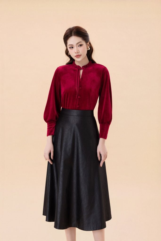  ÁO NHUNG CỔ NHÚN SM04902 