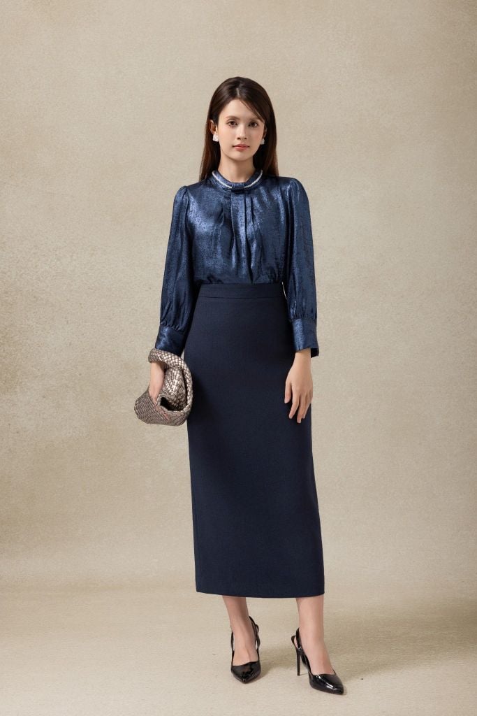 SƠ MI LỤA ĐÍNH NGỌC SM05052