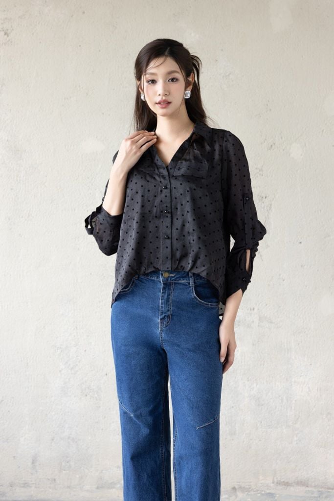  SƠ MI VOAN CHẤM BI SM05102 