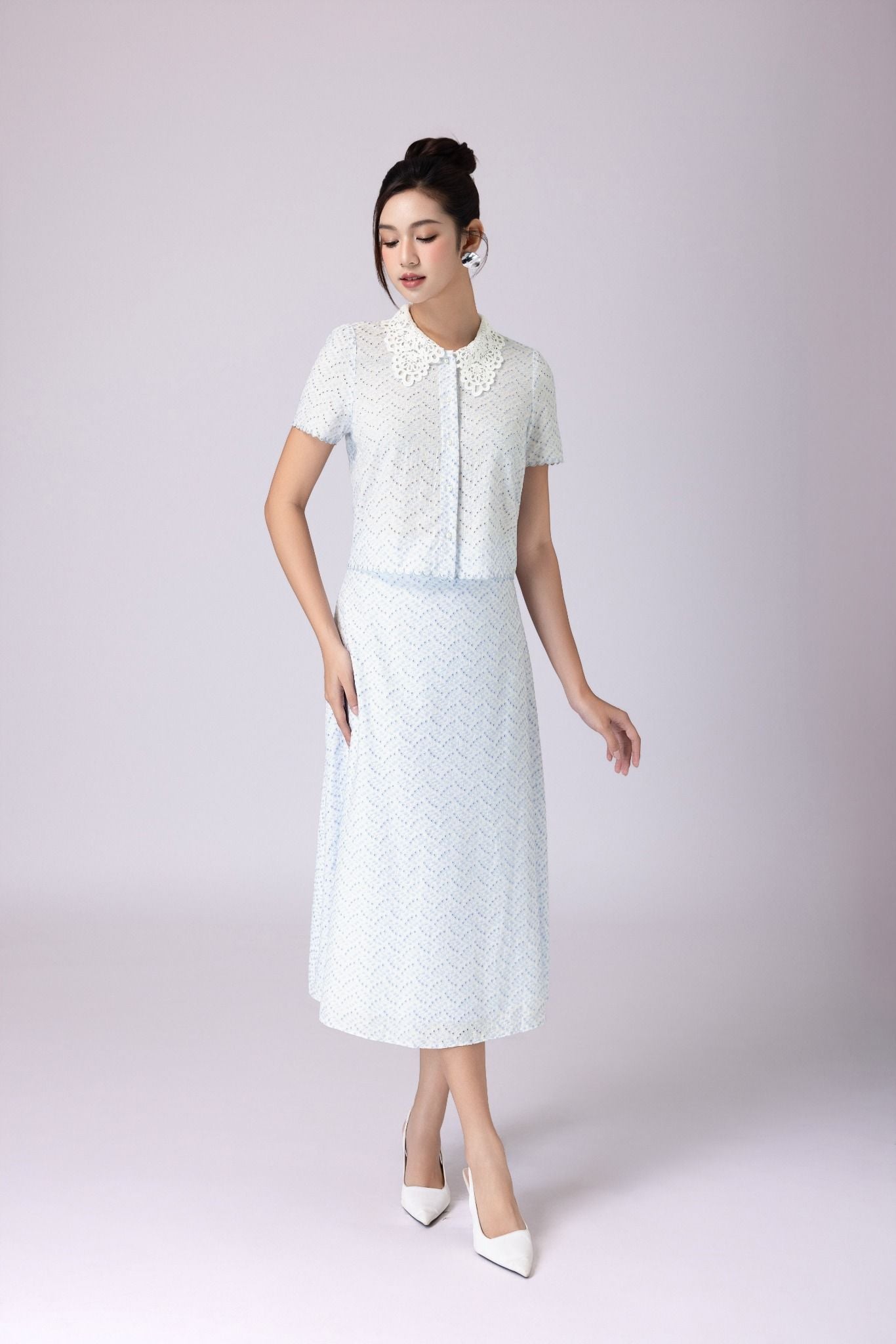 ÁO SƠ MI THÊU HOA SM06792