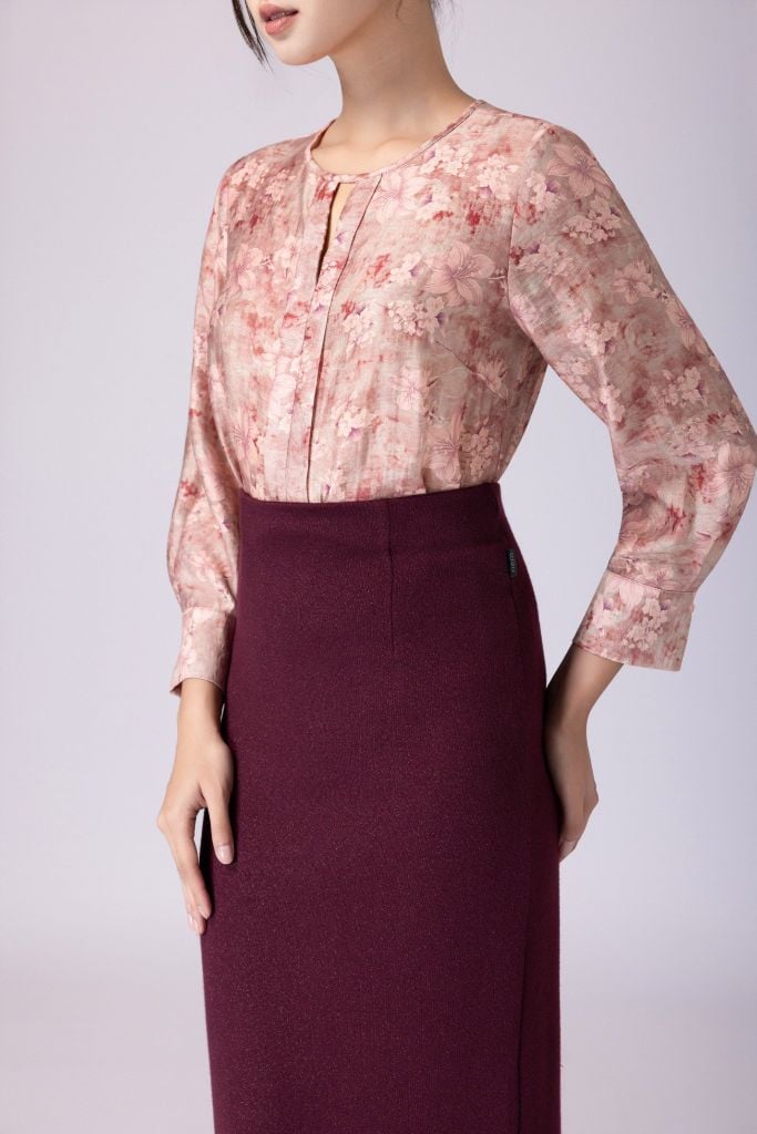  SƠ MI TƠ HOA SM06812 