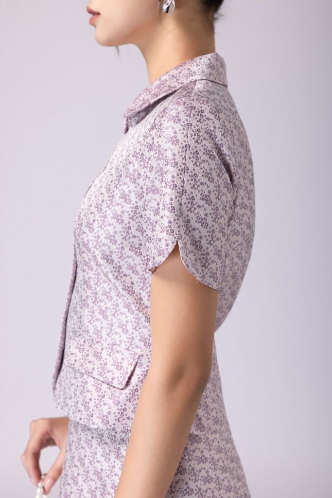  ÁO GẤM HOA NHÍ SM06842 