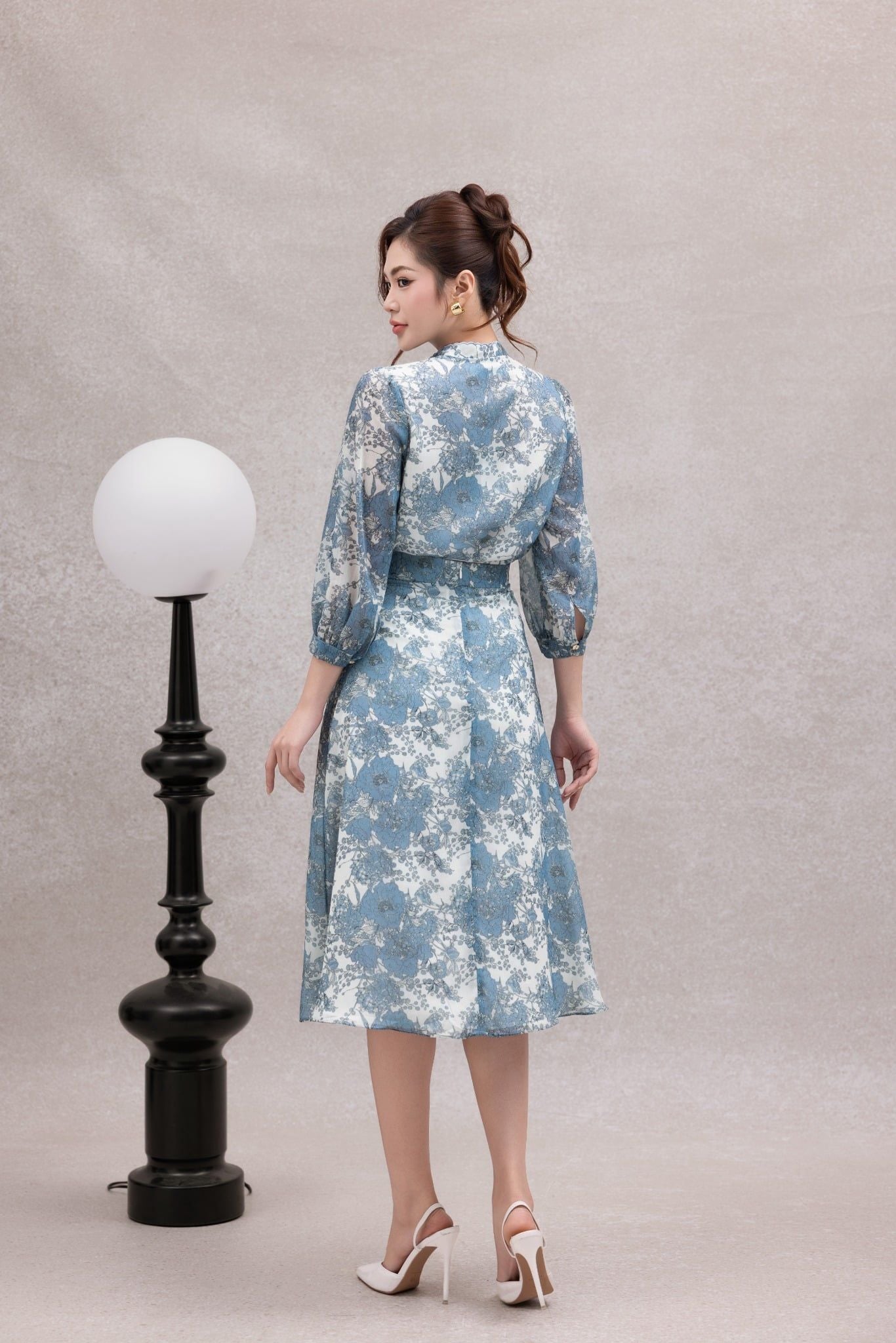 CHÂN VÁY HOA XANH Z07212