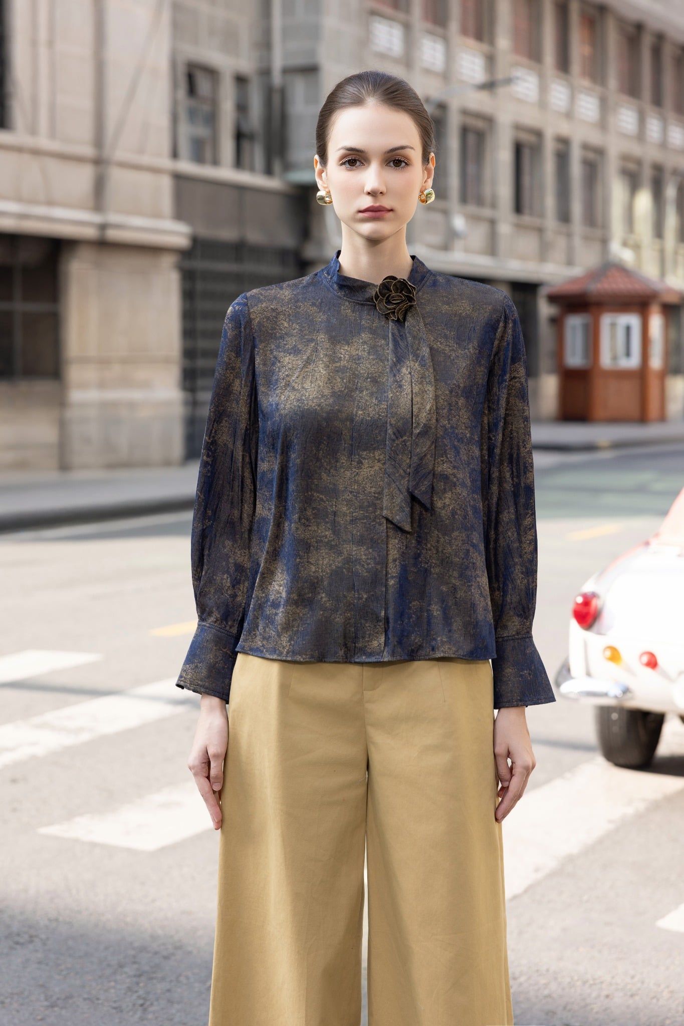 SƠ MI PHỐI HOA 3D SM07852