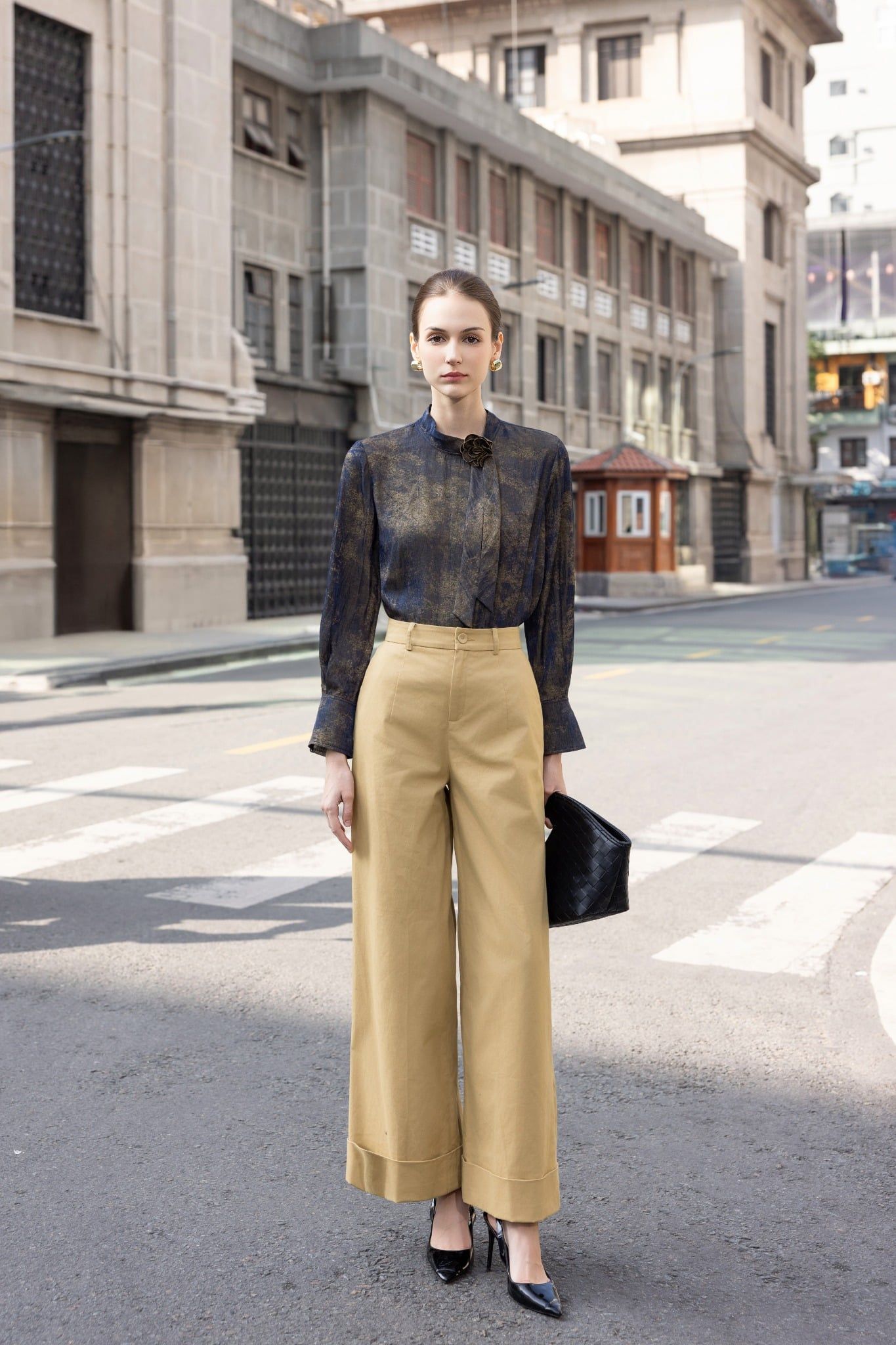 QUẦN KAKI ỐNG RỘNG Q08072