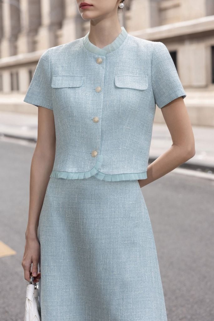  ÁO DẠ PHỐI VIỀN BÈO AK08032 