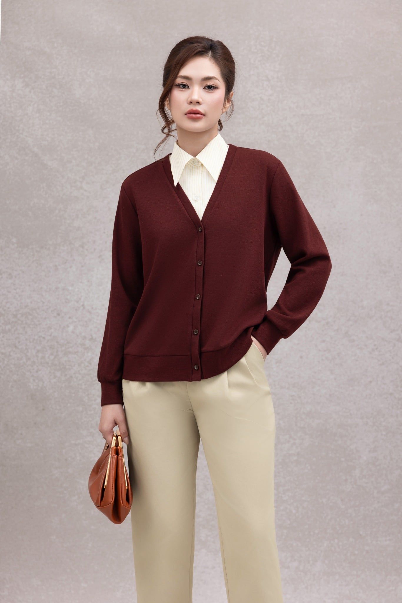 ÁO LEN PHỐI CỔ SƠ MI SM08082