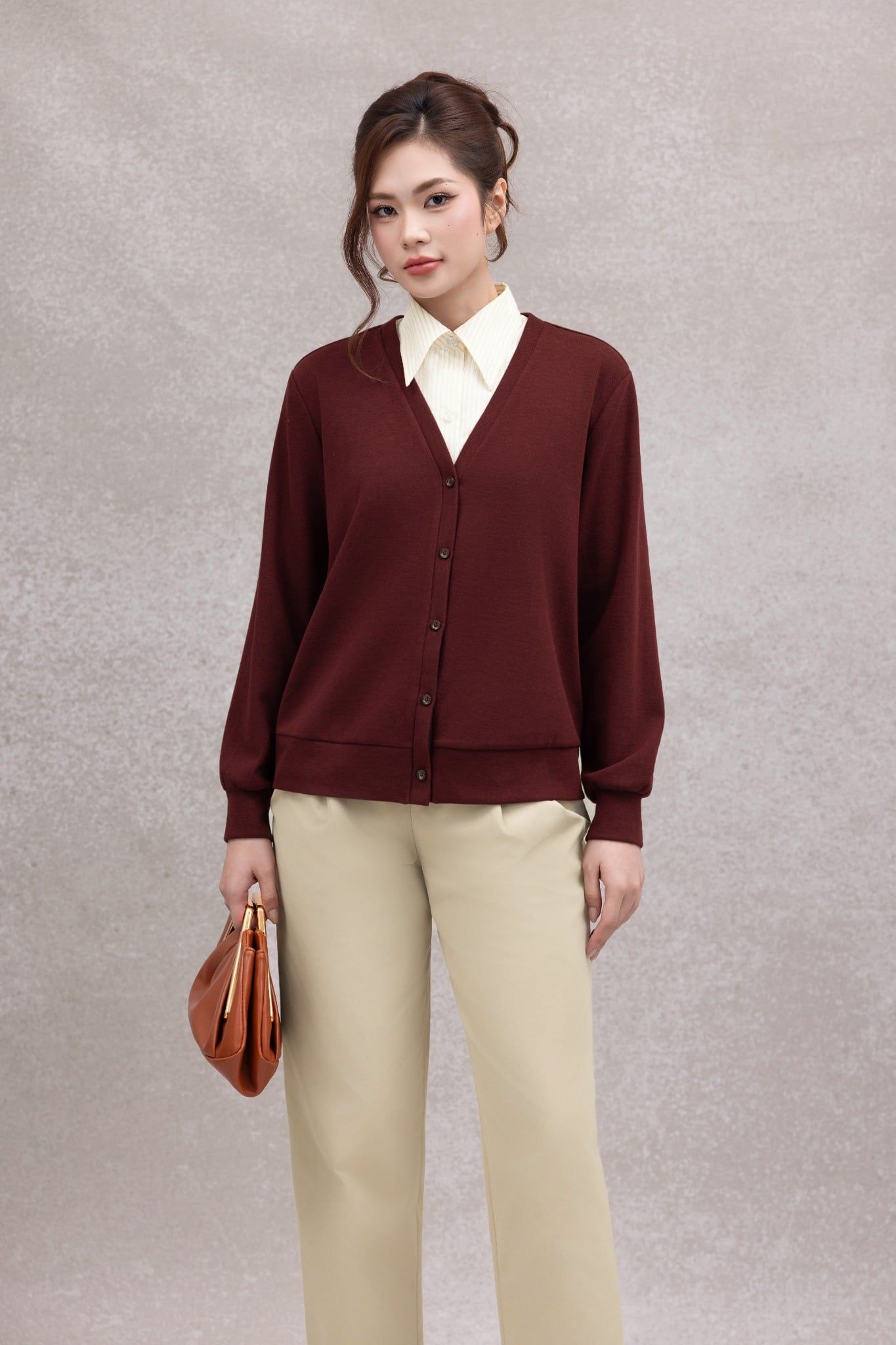 ÁO LEN PHỐI CỔ SƠ MI SM08082