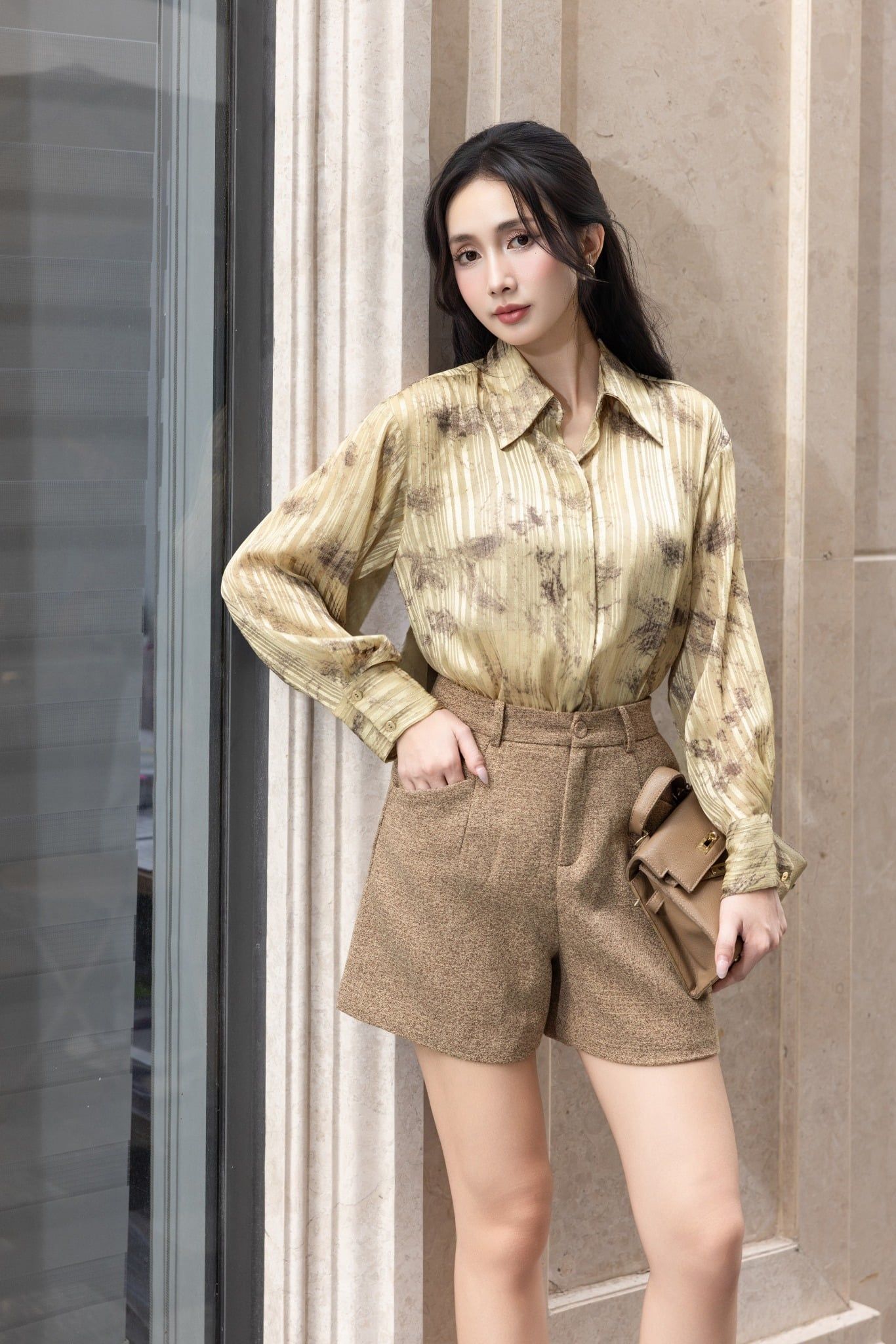 QUẦN SHORT DẠ NÂU Q07922