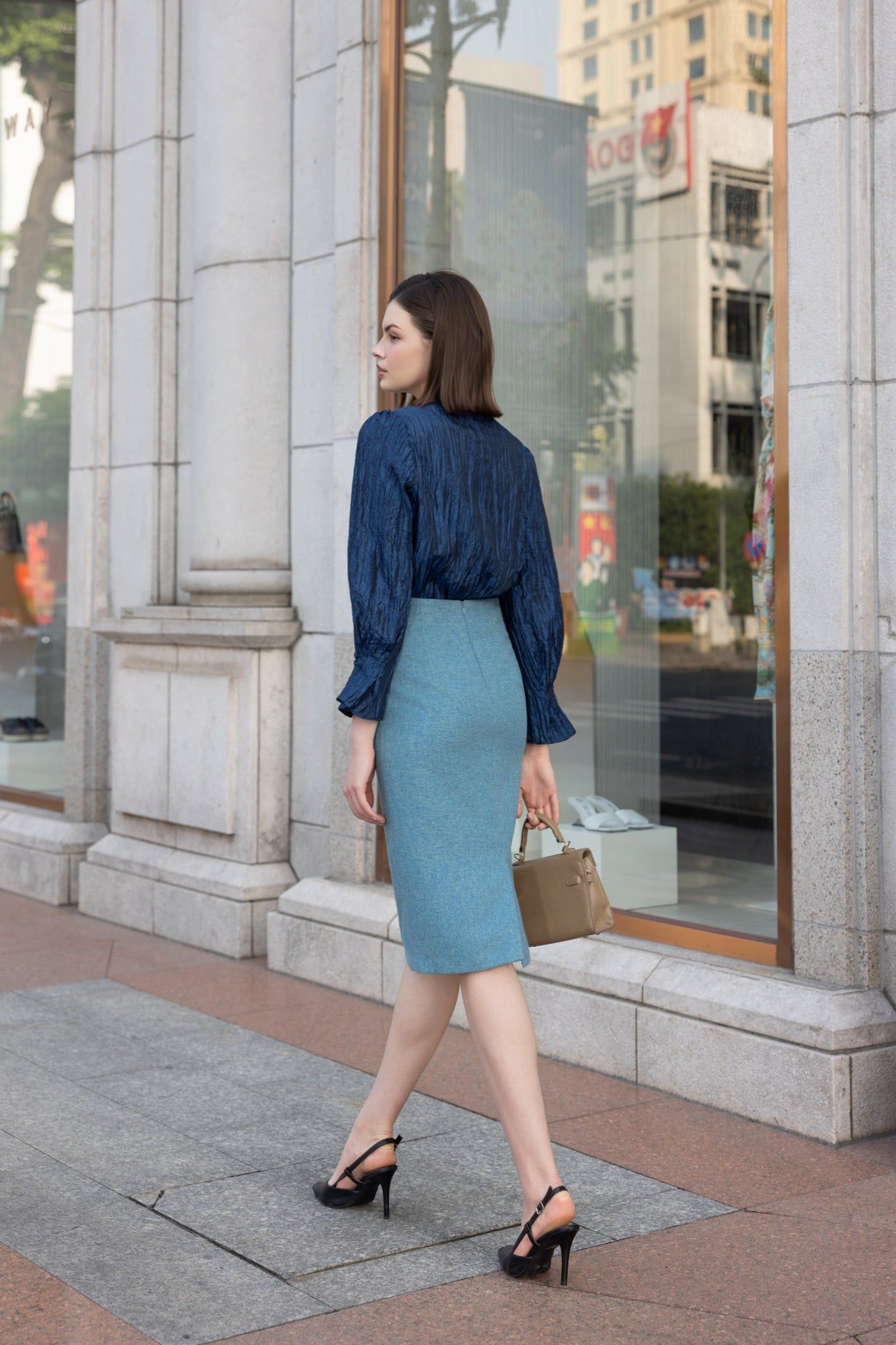 ÁO LỤA TAY BỒNG SM09402