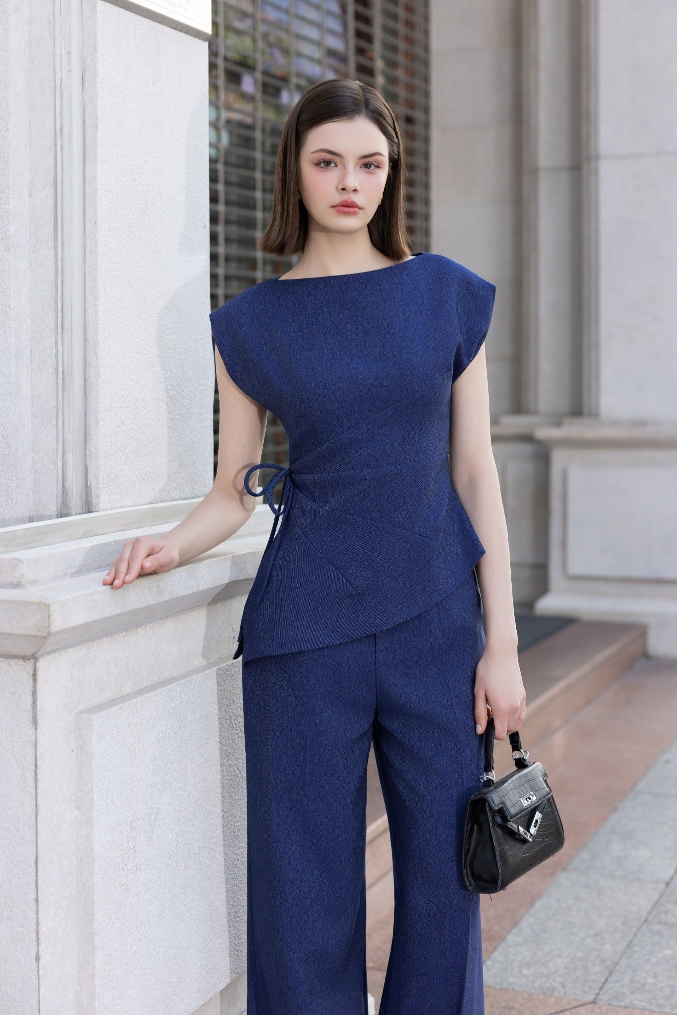 ÁO THIẾT KẾ NHÚN EO SM09872