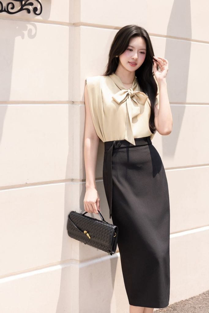 ÁO LỤA CỔ NƠ SM10872