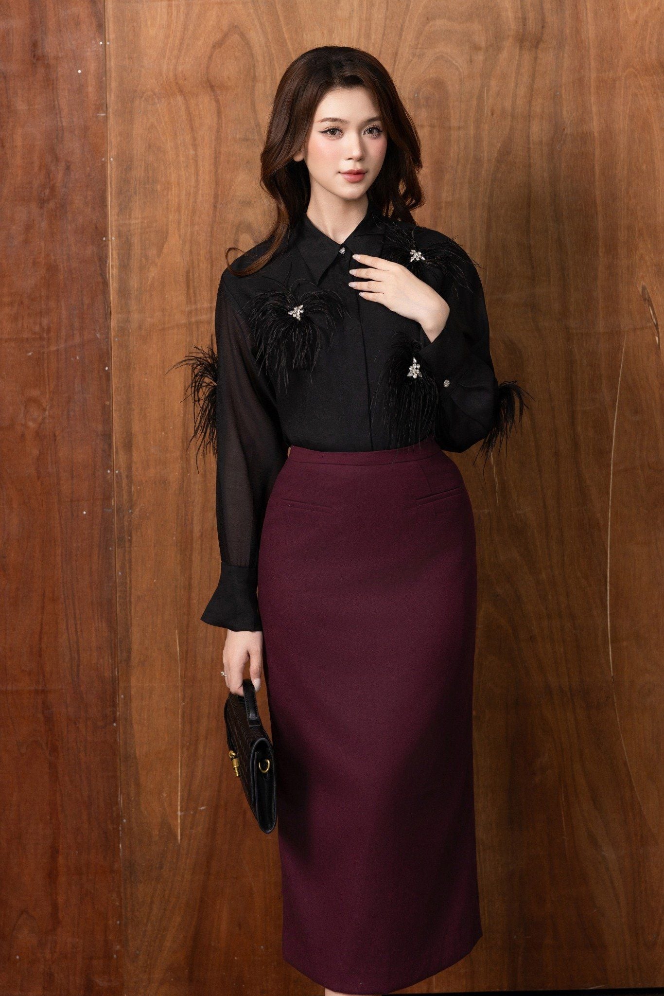 CHÂN VÁY BÚT CHÌ Z07302