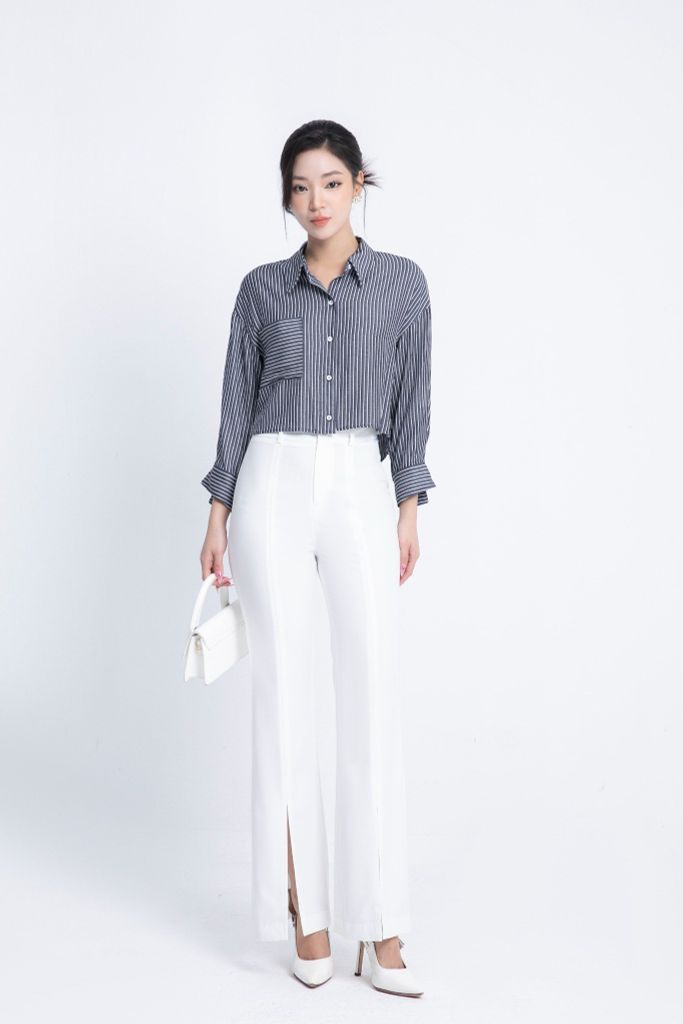 QUẦN ỐNG LOE XẺ GẤU Q16872