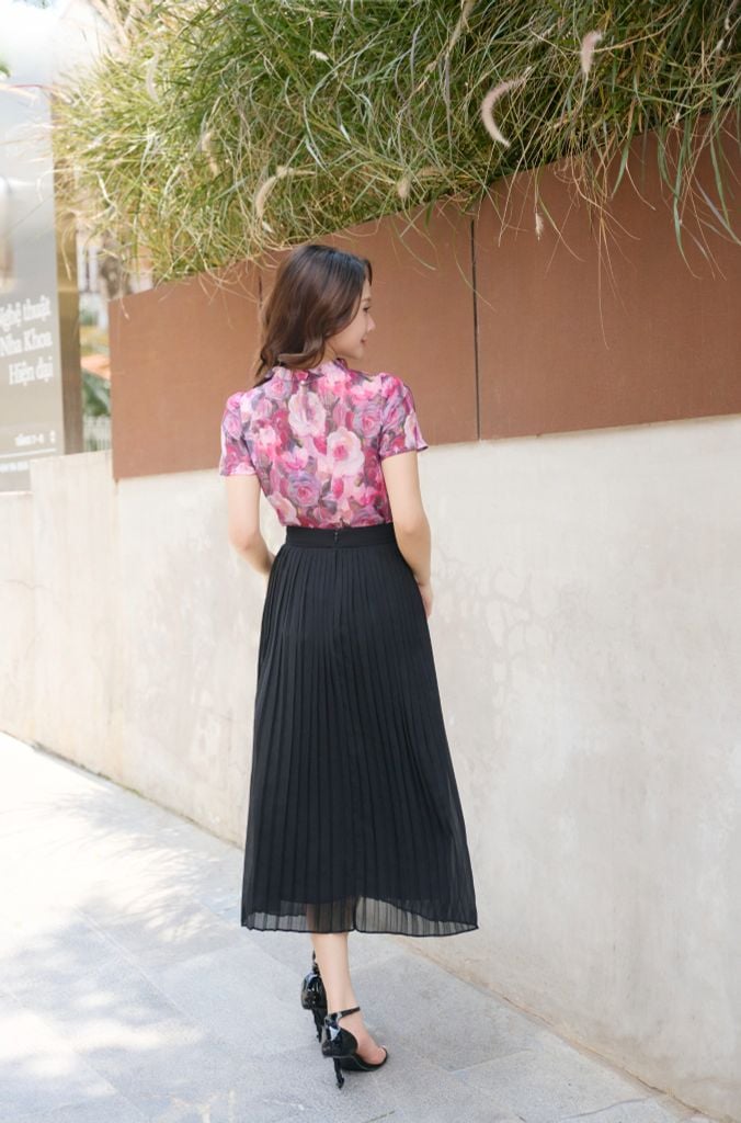  ÁO HOA CỔ BÈO SM40202 