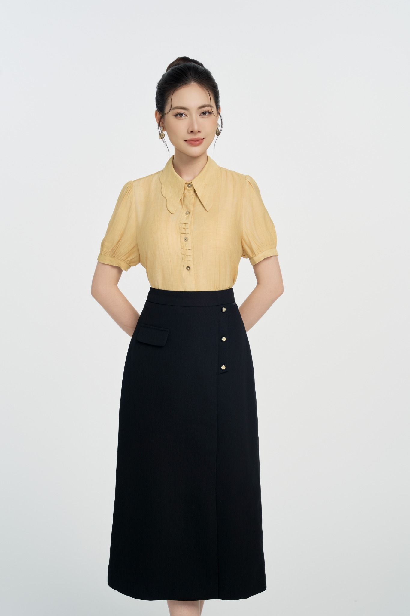 CHÂN VÁY MIDI Z40112