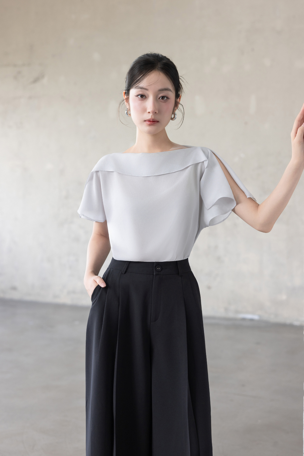 SƠ MI LỤA CỘC TAY SM62332